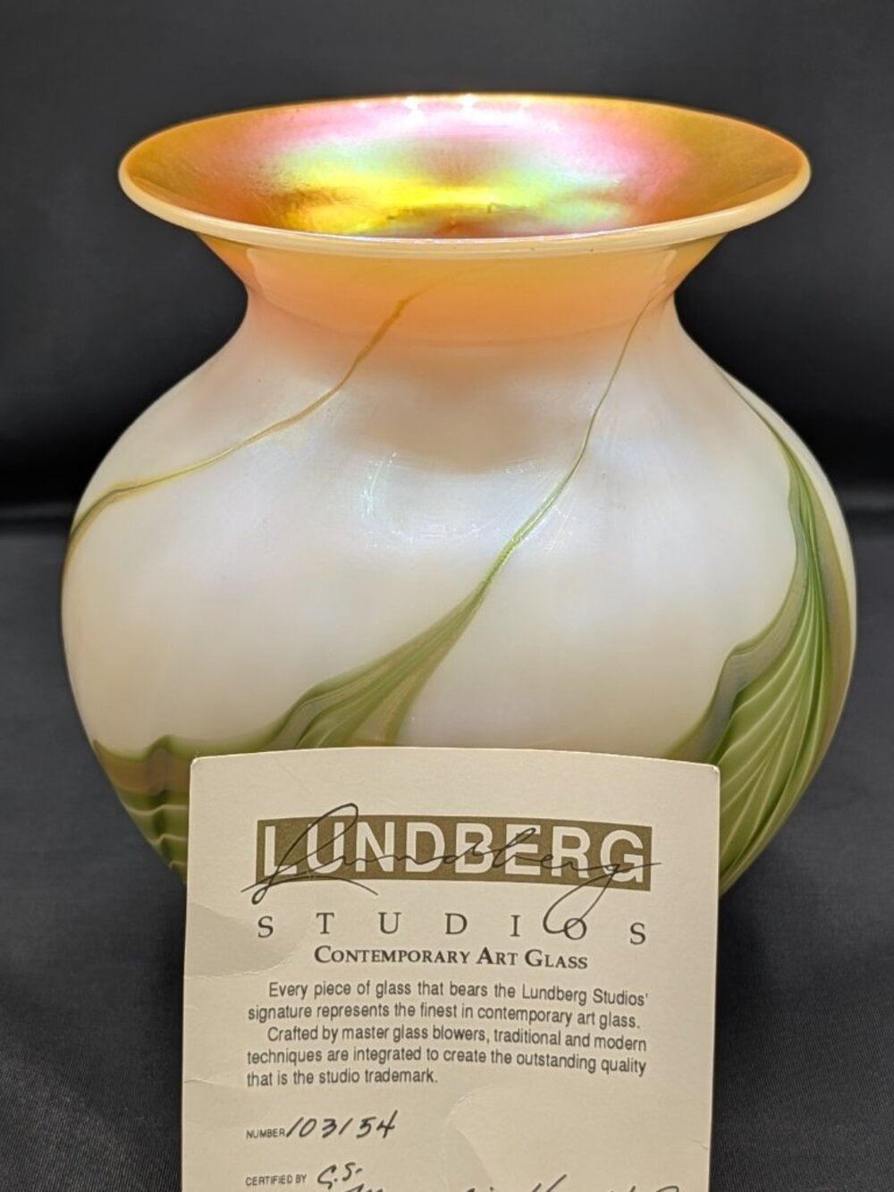 Lundberg Studio Art Glass Vase - Picture 2 of 5